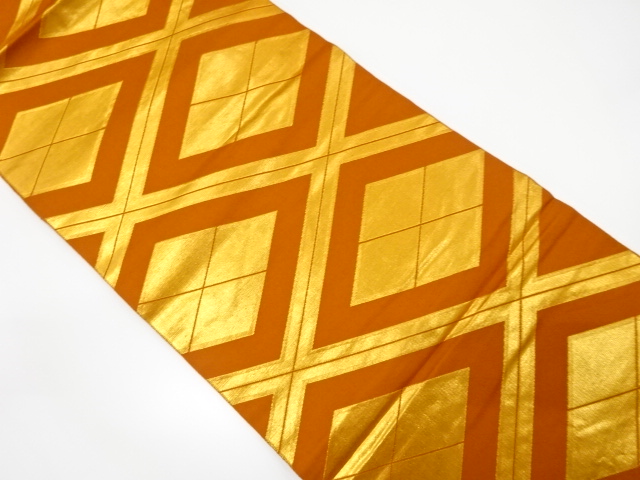 JAPANESE FUKURO OBI / WOVEN DIAGONAL GRID